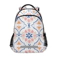 thumbnail image 1 of FORMRS Unisex Backpack Elementary School Travel Bookbag with Reflective Stripes, Pink Mosaic Pattern, 1 of 7