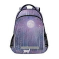thumbnail image 1 of FORMRS Unisex Backpack Elementary School Travel Bookbag with Reflective Stripes, Purple Forest, 1 of 7