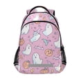 thumbnail image 1 of FORMRS Unisex Backpack Elementary School Travel Bookbag with Reflective Stripes, Purple Halloween, 1 of 7