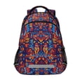 thumbnail image 1 of FORMRS Unisex Backpack Elementary School Travel Bookbag with Reflective Stripes, Red Geometric Eagle, 1 of 7