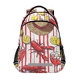 thumbnail image 1 of FORMRS Kids School Backpack Elementary Student Unisex Travel Bookbag with Reflective Stripes, Red Lobster, 1 of 7