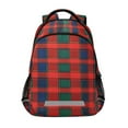 thumbnail image 1 of FORMRS Unisex Backpack Elementary School Travel Bookbag with Reflective Stripes, Red and Blue Pattern, 1 of 7