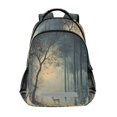 thumbnail image 1 of FORMRS Unisex Backpack Elementary School Travel Bookbag with Reflective Stripes, Retro Forest, 1 of 7