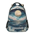 thumbnail image 1 of FORMRS Unisex Backpack Elementary School Travel Bookbag with Reflective Stripes, Rolling Waves, 1 of 7