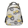 thumbnail image 1 of FORMRS Kids School Backpack Elementary Student Unisex Travel Bookbag with Reflective Stripes, Trucks Pattern, 1 of 7