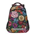 thumbnail image 1 of FORMRS Unisex Backpack Elementary School Travel Bookbag with Reflective Stripes, Vibrant Flowers Pattern, 1 of 7