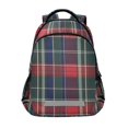thumbnail image 1 of FORMRS Unisex Backpack Elementary School Travel Bookbag with Reflective Stripes, Warm Tartan Mosaic, 1 of 7