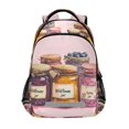 thumbnail image 1 of FORMRS Unisex Backpack Elementary School Travel Bookbag with Reflective Stripes, Watercolor Jam, 1 of 7