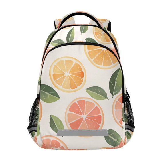 FORMRS Kids School Backpack Elementary Student Unisex Travel Bookbag with Reflective Stripes, Watercolor Orange