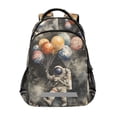 thumbnail image 1 of FORMRS Unisex Backpack Elementary School Travel Bookbag with Reflective Stripes, Watercolor Space, 1 of 7