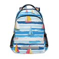 thumbnail image 1 of FORMRS Kids School Backpack Elementary Student Unisex Travel Bookbag with Reflective Stripes, Yellow Sailboats, 1 of 7