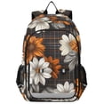 thumbnail image 1 of FORMRS Unisex School Backpack 17" Student Travel Bag with Laptop Compartment, Black Plaid Floral, 1 of 7