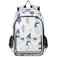 thumbnail image 1 of FORMRS Unisex School Backpack 17" Student Travel Bag with Laptop Compartment, Cartoon Snowmen, 1 of 7
