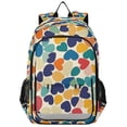 thumbnail image 1 of FORMRS Unisex School Backpack 17" Student Travel Bag with Laptop Compartment, Colorful Clover Pattern, 1 of 7