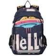 thumbnail image 1 of FORMRS Unisex School Backpack 17" Student Travel Bag with Laptop Compartment, Colorful UFO, 1 of 7