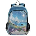 thumbnail image 1 of FORMRS Unisex School Backpack 17" Student Travel Bag with Laptop Compartment, Crystal Ocean, 1 of 7