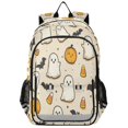 thumbnail image 1 of FORMRS Unisex School Backpack 17" Student Travel Bag with Laptop Compartment, Halloween Cute Ghosts, 1 of 7