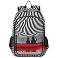 thumbnail image 1 of FORMRS Unisex School Backpack 17" Student Travel Bag with Laptop Compartment, Red Boat, 1 of 7