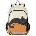 thumbnail image 1 of FORMRS Unisex School Backpack 17" Student Travel Bag with Laptop Compartment, Sleeping Black Cat, 1 of 7