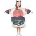 thumbnail image 1 of FORMRS Wearable Blanket Hoodie with Sleeves for Kids Cozy Flannel Sweatshirt, Abstract Elephant, 1 of 7