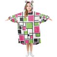 thumbnail image 1 of FORMRS Wearable Blanket Hoodie with Sleeves for Kids Cozy Flannel Sweatshirt, Abstract Geometric, 1 of 7