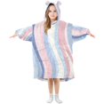 thumbnail image 1 of FORMRS Wearable Blanket Hoodie with Sleeves for Kids Cozy Flannel Sweatshirt, Abstract Pink, 1 of 7