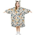 thumbnail image 1 of FORMRS Wearable Blanket Hoodie with Sleeves for Kids Cozy Flannel Sweatshirt, Acorn Leaves Pattern, 1 of 7