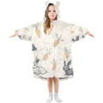 thumbnail image 1 of FORMRS Wearable Blanket Hoodie with Sleeves for Kids Cozy Flannel Sweatshirt, Adorable Bunnies, 1 of 7