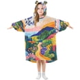 thumbnail image 1 of FORMRS Wearable Blanket Hoodie with Sleeves for Kids Cozy Flannel Sweatshirt, Art Path, 1 of 7