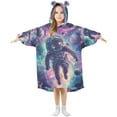thumbnail image 1 of FORMRS Wearable Blanket Hoodie with Sleeves for Kids Cozy Flannel Sweatshirt, Astronaut Pattern, 1 of 7