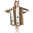 thumbnail image 1 of FORMRS Wearable Blanket Hoodie with Sleeves for Kids Cozy Flannel Sweatshirt, Beige Abstract Dots, 1 of 7