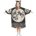 thumbnail image 1 of FORMRS Wearable Blanket Hoodie with Sleeves for Kids Cozy Flannel Sweatshirt, Beige Moon, 1 of 7