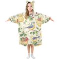 thumbnail image 1 of FORMRS Wearable Blanket Hoodie with Sleeves for Kids Cozy Flannel Sweatshirt, Birds with Strawberries, 1 of 7
