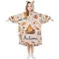 thumbnail image 1 of FORMRS Wearable Blanket Hoodie with Sleeves for Kids Cozy Flannel Sweatshirt, Campfire Pattern, 1 of 7