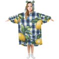 thumbnail image 1 of FORMRS Wearable Blanket Hoodie with Sleeves for Kids Cozy Flannel Sweatshirt, Cartoon Beige Lemon, 1 of 7
