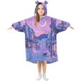 thumbnail image 1 of FORMRS Wearable Blanket Hoodie with Sleeves for Kids Cozy Flannel Sweatshirt, Cat Walking in Street, 1 of 7