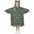 thumbnail image 1 of FORMRS Wearable Blanket Hoodie with Sleeves for Kids Cozy Flannel Sweatshirt, Christmas Forest, 1 of 7