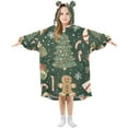 thumbnail image 1 of FORMRS Wearable Blanket Hoodie with Sleeves for Kids Cozy Flannel Sweatshirt, Christmas Gift Pattern, 1 of 7