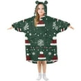 thumbnail image 1 of FORMRS Wearable Blanket Hoodie with Sleeves for Kids Cozy Flannel Sweatshirt, Christmas Santa Hats, 1 of 7