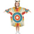 thumbnail image 1 of FORMRS Wearable Blanket Hoodie with Sleeves for Kids Cozy Flannel Sweatshirt, Colorful Circles, 1 of 7