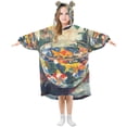 thumbnail image 1 of FORMRS Wearable Blanket Hoodie with Sleeves for Kids Cozy Flannel Sweatshirt, Colorful Goldfish, 1 of 7