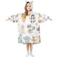 thumbnail image 1 of FORMRS Wearable Blanket Hoodie with Sleeves for Kids Cozy Flannel Sweatshirt, Cute Animal, 1 of 7
