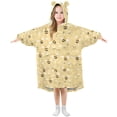 thumbnail image 1 of FORMRS Wearable Blanket Hoodie with Sleeves for Kids Cozy Flannel Sweatshirt, Cute Bee Pattern, 1 of 7