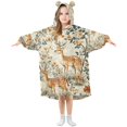 thumbnail image 1 of FORMRS Wearable Blanket Hoodie with Sleeves for Kids Cozy Flannel Sweatshirt, Deer Pattern, 1 of 7