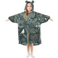 thumbnail image 1 of FORMRS Wearable Blanket Hoodie with Sleeves for Kids Cozy Flannel Sweatshirt, Floral Forest Scene, 1 of 7