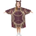 thumbnail image 1 of FORMRS Wearable Blanket Hoodie with Sleeves for Kids Cozy Flannel Sweatshirt, Gold Abstract Pattern, 1 of 7