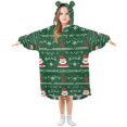thumbnail image 1 of FORMRS Wearable Blanket Hoodie with Sleeves for Kids Cozy Flannel Sweatshirt, Green Christmas Trees, 1 of 7