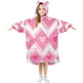 thumbnail image 1 of FORMRS Wearable Blanket Hoodie with Sleeves for Kids Cozy Flannel Sweatshirt, Heart Geometric, 1 of 7