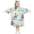 thumbnail image 1 of FORMRS Wearable Blanket Hoodie with Sleeves for Kids Cozy Flannel Sweatshirt, Ice Play, 1 of 7