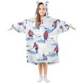 thumbnail image 1 of FORMRS Wearable Blanket Hoodie with Sleeves for Kids Cozy Flannel Sweatshirt, Ice Rink, 1 of 7